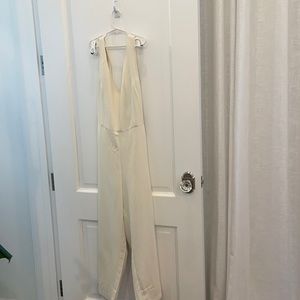 off white/cream long jumpsuit